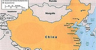 China, ubicación territorial