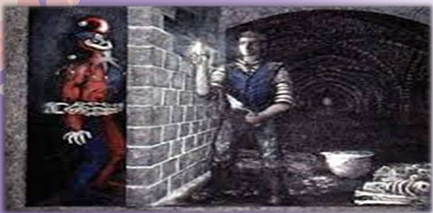 A medida que se ponen los últimos ladrillos, Fortunato le grita a su amigo que se detenga, pero es demasiado tarde.