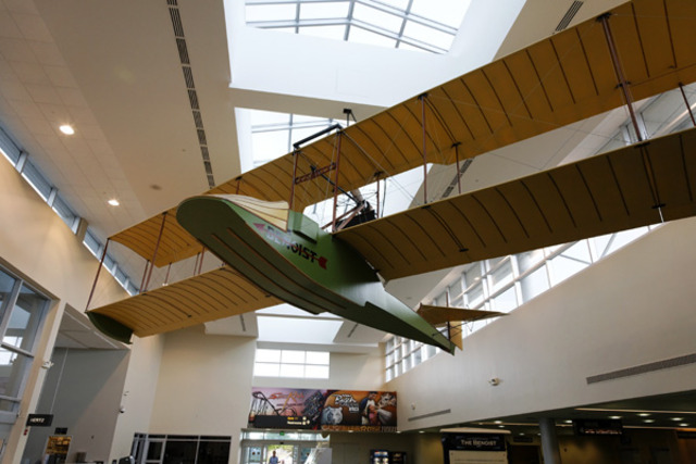 The first scheduled commercial airline flight.