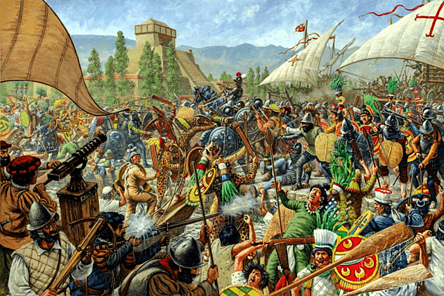 Conquista y colonia Azteca