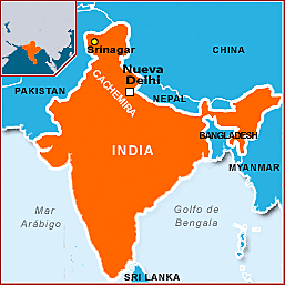 Ubicación Territorial India