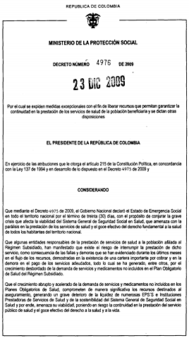 Emergencia Social en Salud