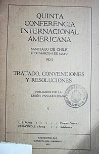 1923 Quinta Conferencia Internacional Americana en Santiago de Chile