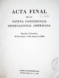 Novena conferencia internacional americana en Bogotá 1948