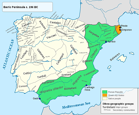 La Peninsula Ibérica pasó a ser parte de el Imperio Romano.