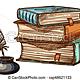 Vector viejo pluma libros tinta vectores eps csp48621133