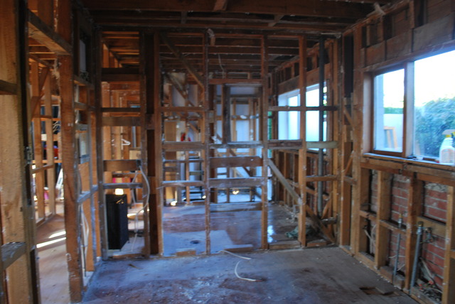 The house is a skeleton