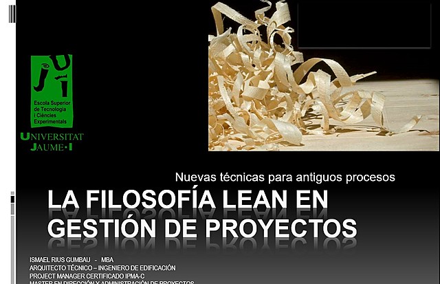 Conferencia sobre Lean Construction en la Uiversitat Jaume I