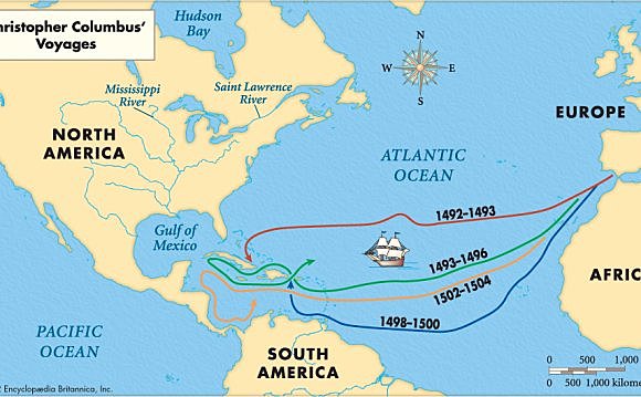 Christopher Colombus sailed under the Spanish Flag