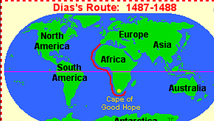 Bartolomeu Dias Sailed for Portugal in 1488