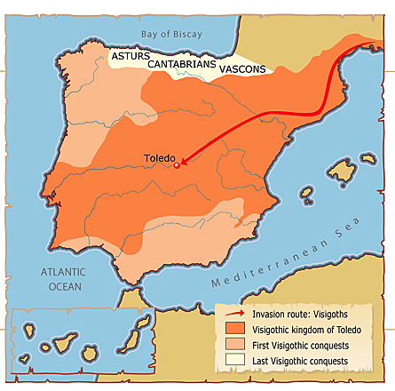 Los Visigodos invadieron