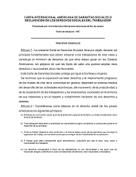 Carta Internacional Americana de Garantías Sociales, Estados Unidos, 1947
