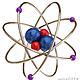 Atom with electrons circling