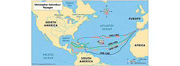 Christopher Columbus: sponsored by the country of Spain.