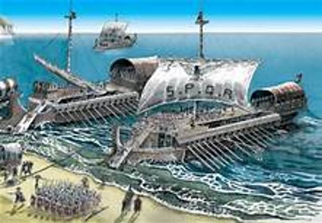 Desembarco romano en Ampurias