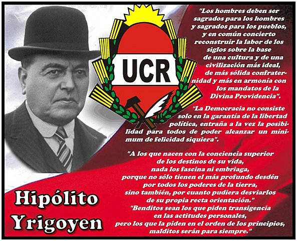Hipolito Yrigoyen es elegido presidente de la Republica Argentina.