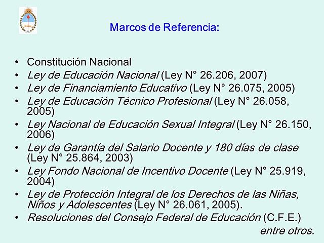 Ley 26.206 de Educación Nacional que reemplaza la de 1993