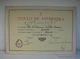 Institución del título de enfermera y clasificación de la profesión.