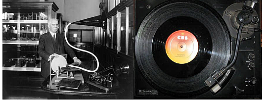 Emile Berliner patenta un sistema de grabación de sonido basado en discos planos, ranuras en espiral y materiales especiales