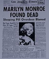 Marilyn Monroe fallece.