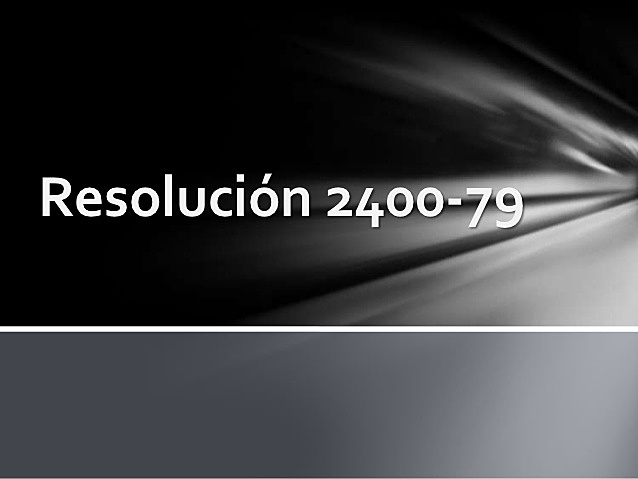 RESOLUCIÓN 2400