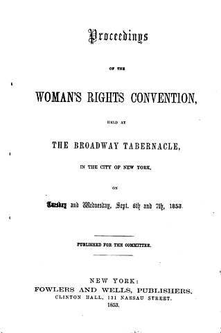 Speaks at suffragist "mob convention" in New York City.