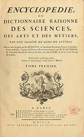 Première parution de l’Encyclopédie