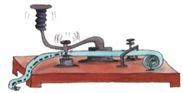 Primera linea de telégrafo.