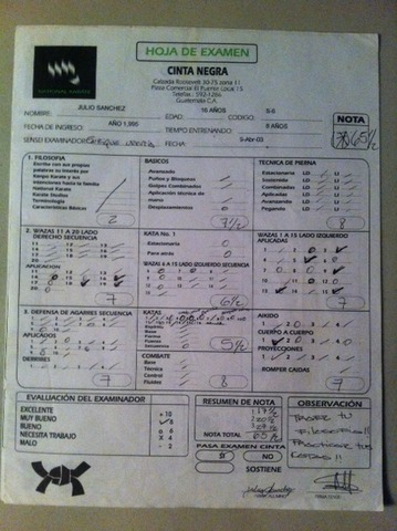 Graduacion de cinta Negra en Karate