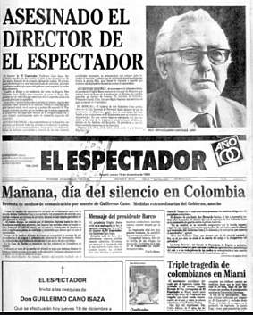 Gabriel ingresa a la redacción del periódico El espectador.