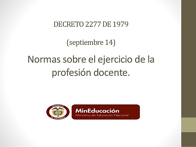 Decreto 2277 de 1979