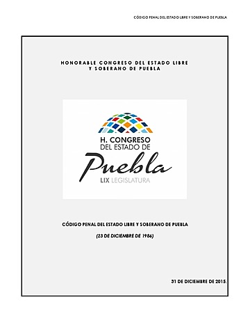 CODIGO PENAL DEL ESTADO DE PUEBLA