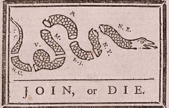 The Join or Die Snake Cartoon