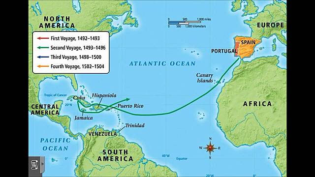 Christopher Columbus Sails for Spain