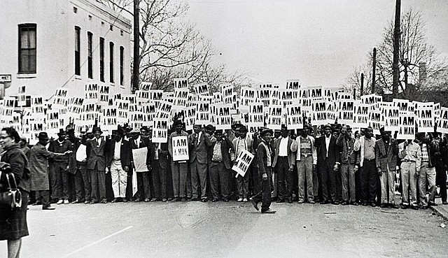 King Leads in Protest for Sanitation in Memphis