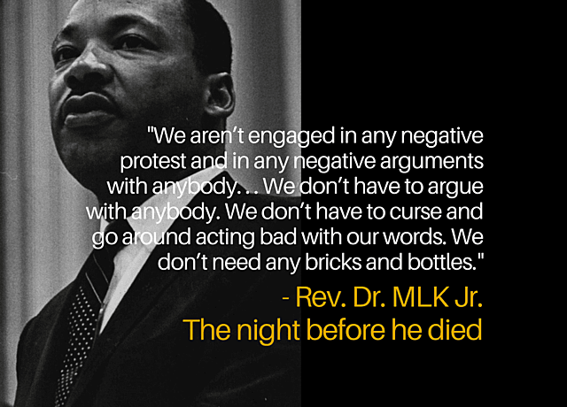 King returns for peaceful protest in Memphis & gives final speech