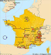 Tour de ciclismo en Francia