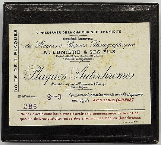 Création photographie en couleur (autochrome)