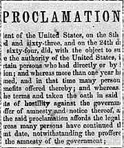 Proclamation of Amnesty