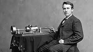 Invención del fonógrafo por Thomas A. Edison