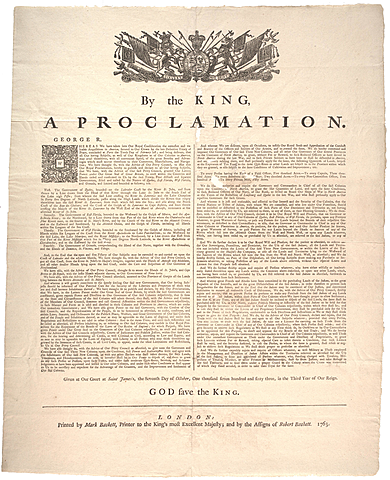 Proclamation Act of 1763
