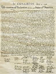 The declaration independence was made