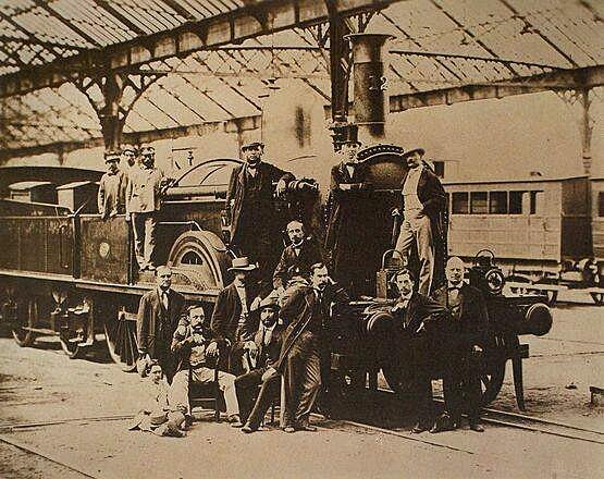 First steam locomotive in the Iberian Peninsula.