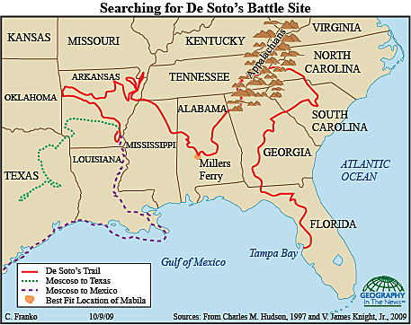 Hernando de Soto led a expadition to florida