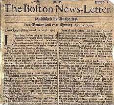 First Advertisement Printed