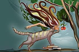 Eva esta dentro de su gato