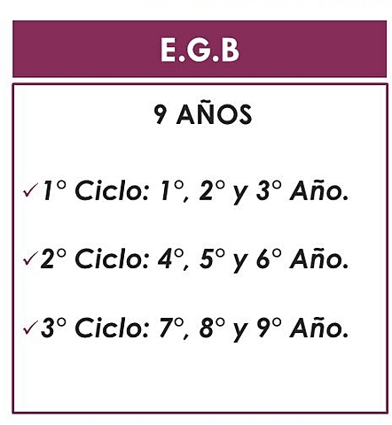 Reforma sistema educativo a EGB