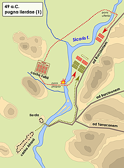 Batalla de Ilerda: Julio César derrota a Pompeyo.