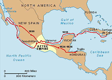 Hernando cortez explored Mexico