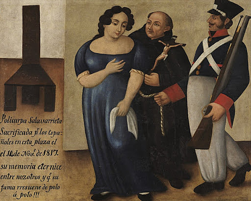 Policarpa Salavarrieta marcha al suplicio (Óleo sobre tela)